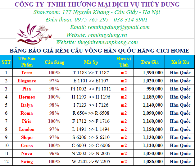 CUNG CẤP RÈM CẦU VỒNG HÀN QUỐC ĐẸP TẠI NHO QUAN, NINH BÌNH