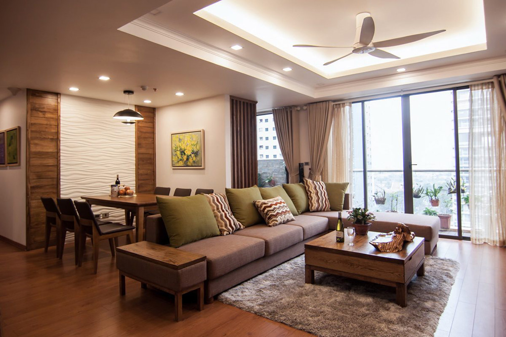 rèm vải 2 lớp phòng khách đẹp 0975765295