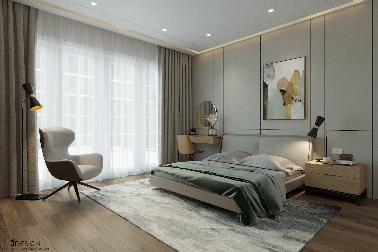 RÈM VẢI 2 LỚP MỘT MÀU TẠI BẮC TỪ LIÊM, HÀ NỘI