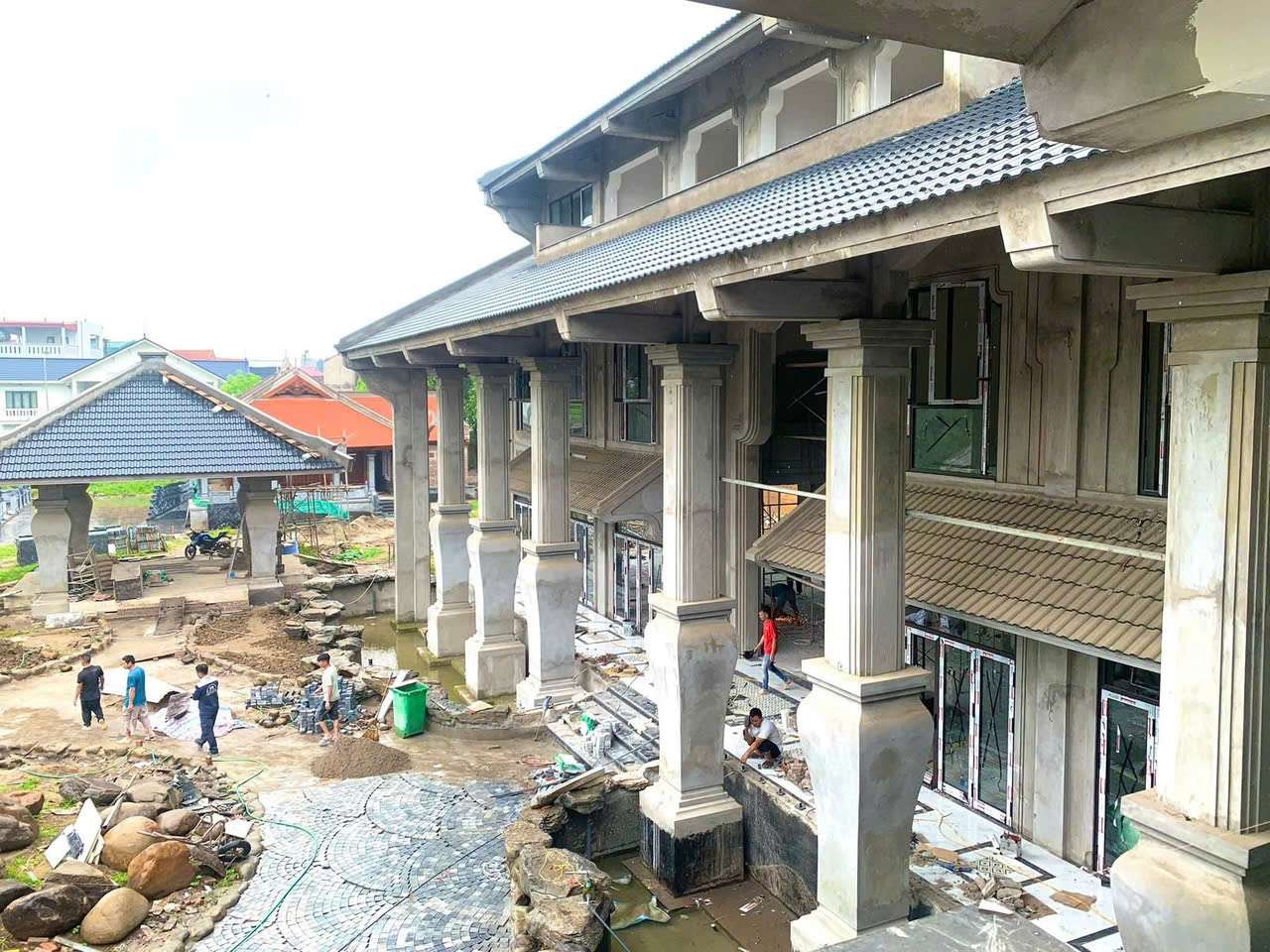 Thi công rèm vải 2 lớp tại biệt thự Phú Thọ