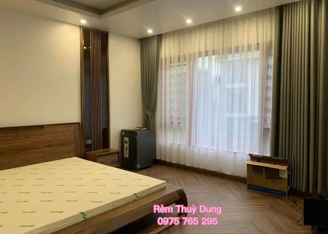 Rèm vải 2 lớp phòng ngủ tại Phú Thượng, Tây Hồ