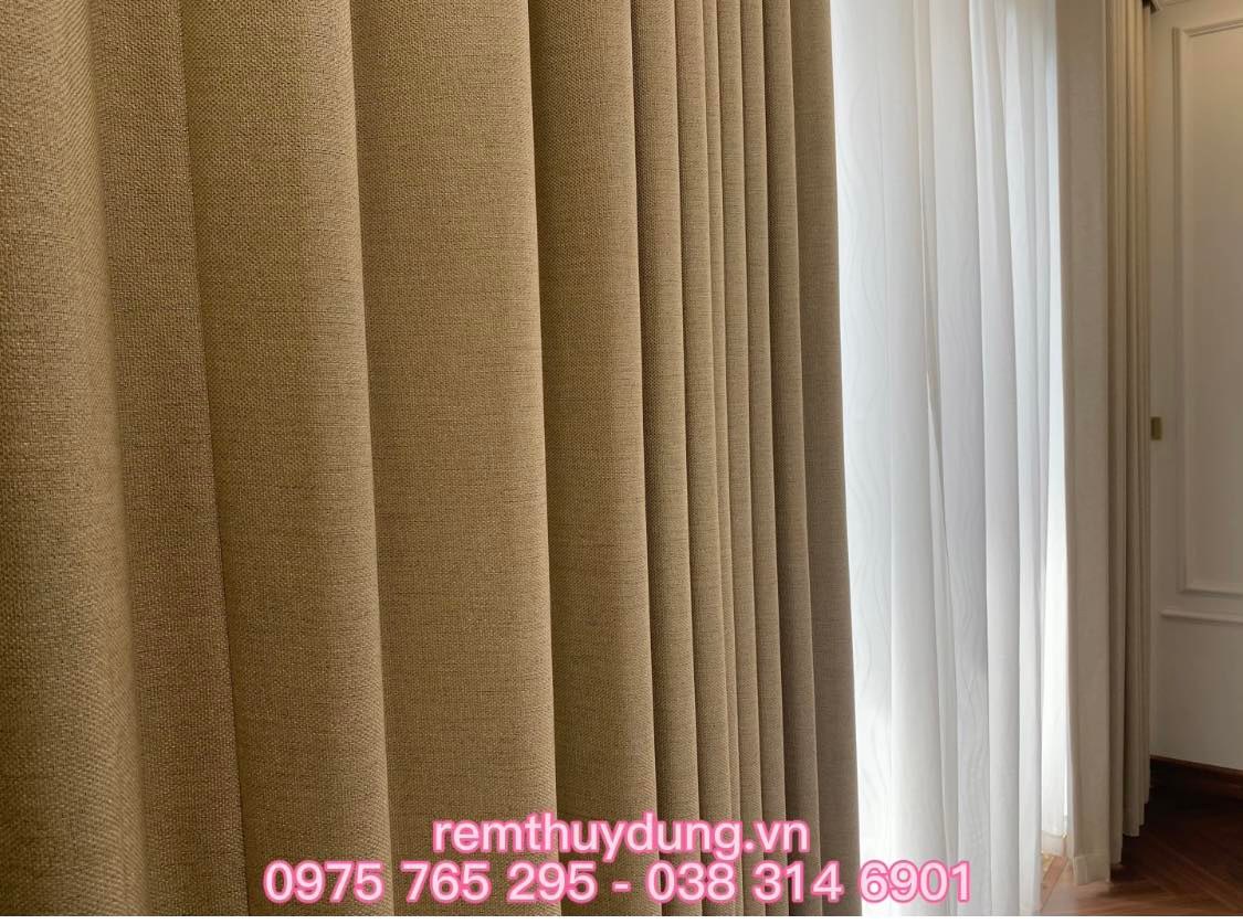 Rèm vải 1 màu đẹp chống nắng tại Thạch Thất, Hà Nội 0975 765 295