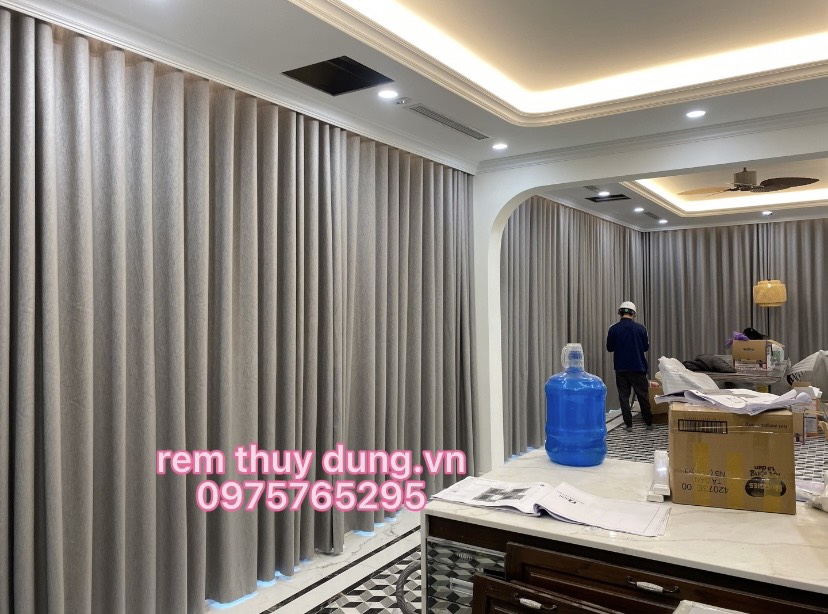 Rèm cửa sổ phòng khách tại Hoàng Mai, Hà Nội 0975 765 295