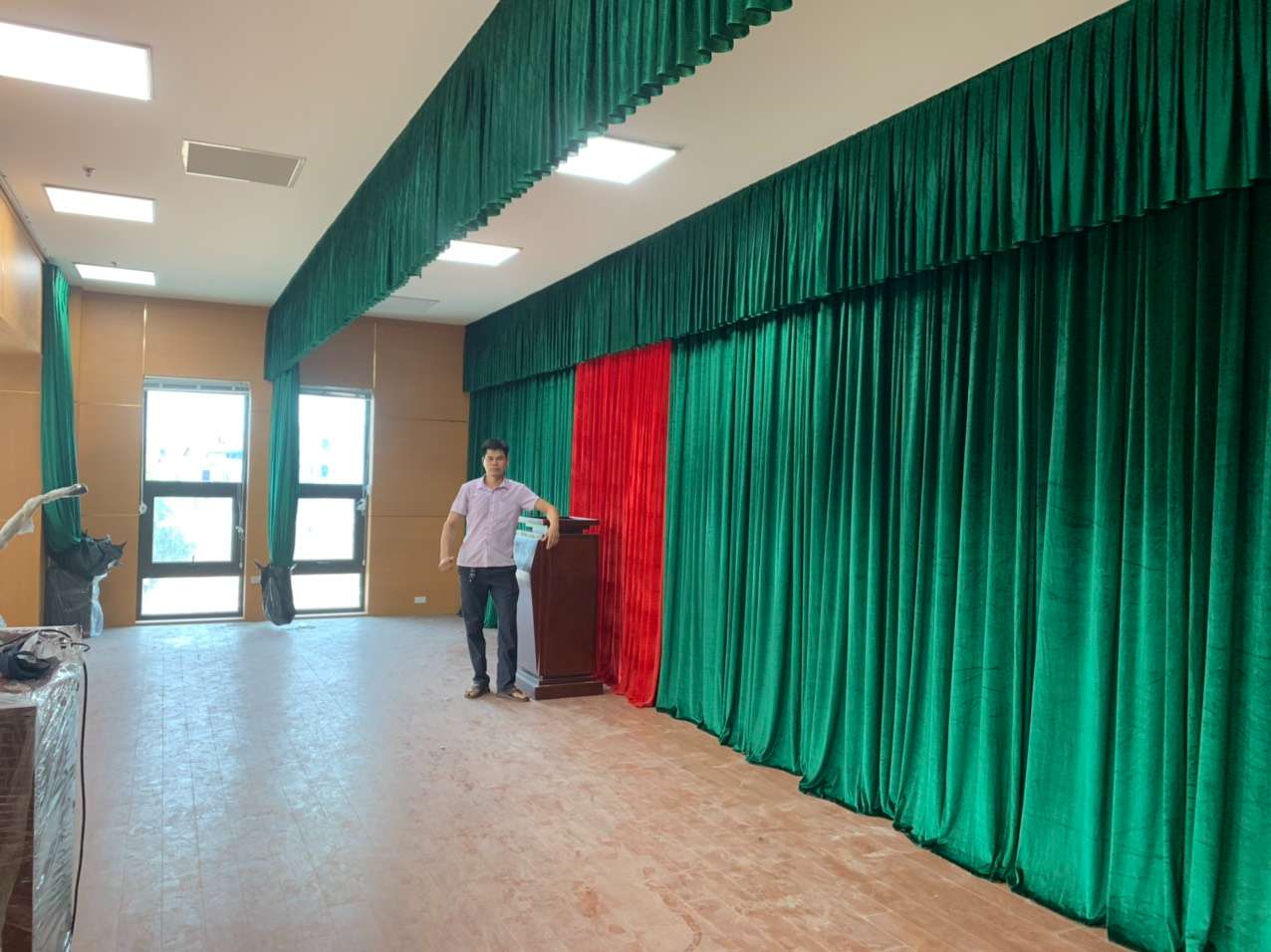 Rèm vải hội trường tại Ba Đình, Hà Nội