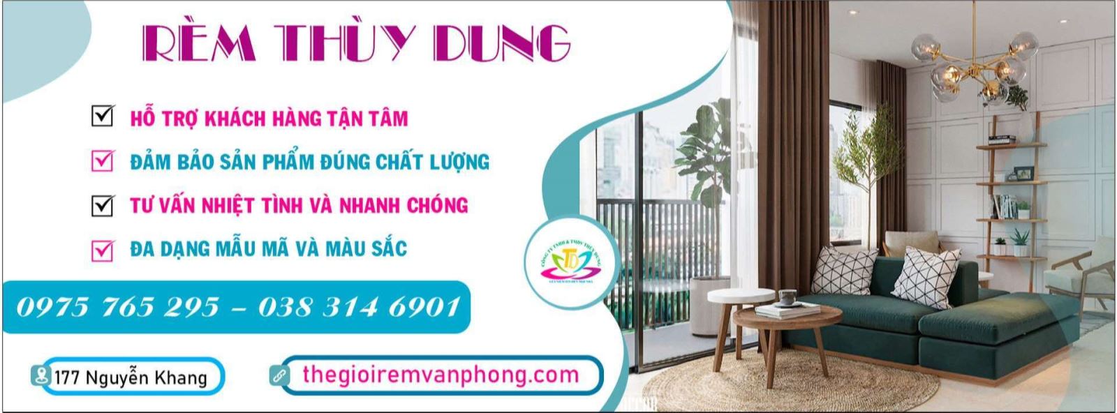 Các mẫu rèm cửa đẹp phòng khách tại Thanh Xuân, Hà Nội 0975765295